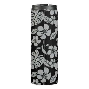 ISLAND PLUMERIA (BLACK/GRAY) THERMAL TUMBLER