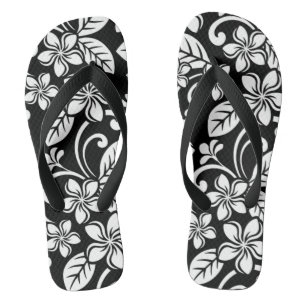 ISLAND PLUMERIA (BLACK) JANDALS