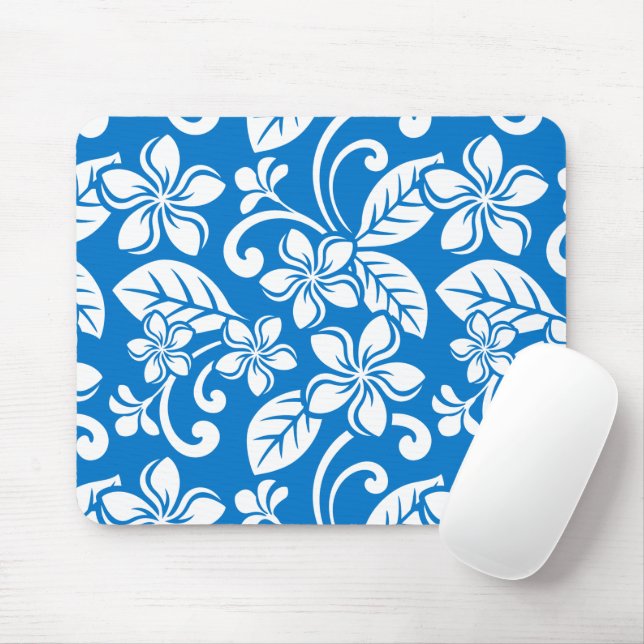 ISLAND PLUMERIA (BLUE SKY) MOUSE PAD (With Mouse)