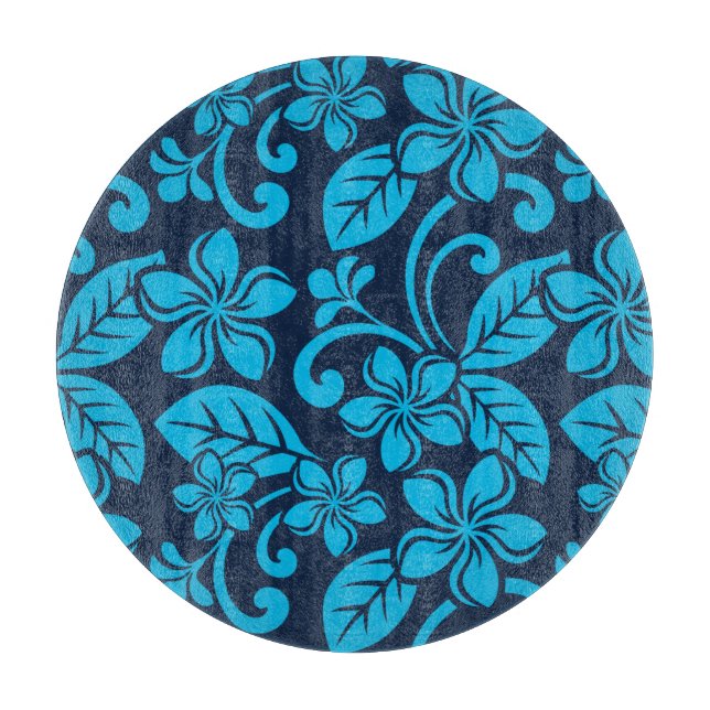 ISLAND PLUMERIA (Blue x 2) Cutting Board (Front)