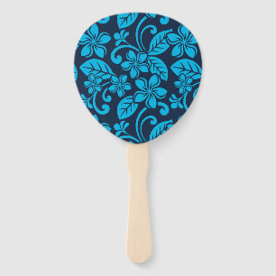 ISLAND PLUMERIA (Blue x 2) Hand Fan