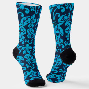 ISLAND PLUMERIA (BLUE x 2) Socks