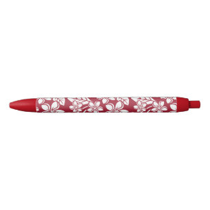 ISLAND PLUMERIA (CARDINAL RED) BLACK INK PEN