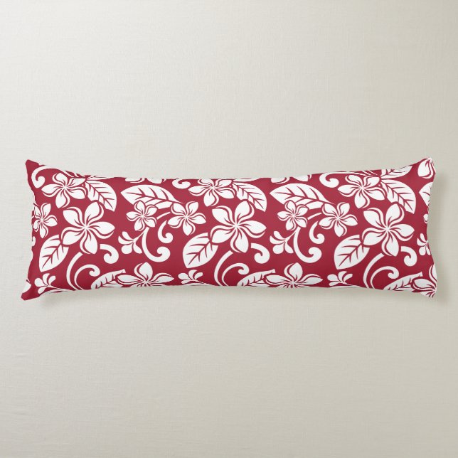 ISLAND PLUMERIA (CARDINAL RED) BODY CUSHION (Front)
