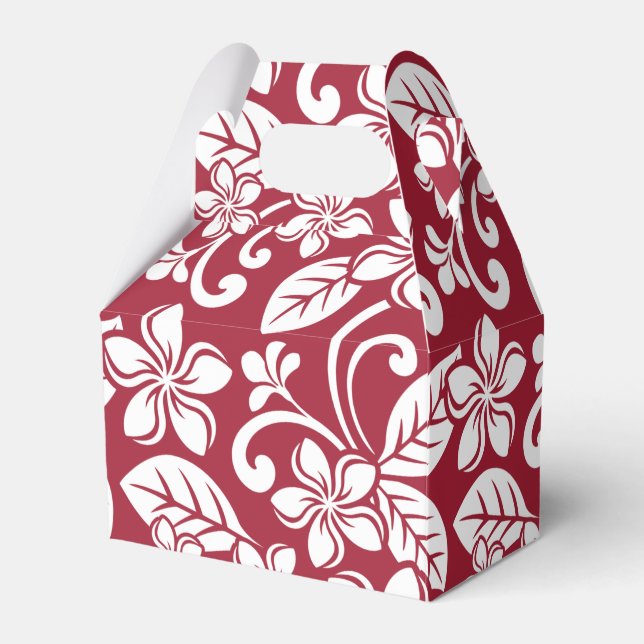 ISLAND PLUMERIA (CARDINAL RED) FAVOUR BOX (Front Side)