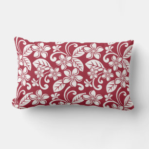 ISLAND PLUMERIA (CARDINAL RED) LUMBAR CUSHION
