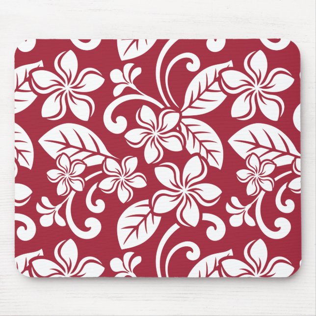 ISLAND PLUMERIA (CARDINAL RED) Mousepad (Front)