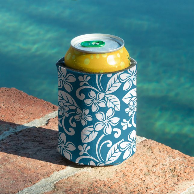 ISLAND PLUMERIA (CARIBBEAN BLUE) CAN COOLER (In Situ Pool)