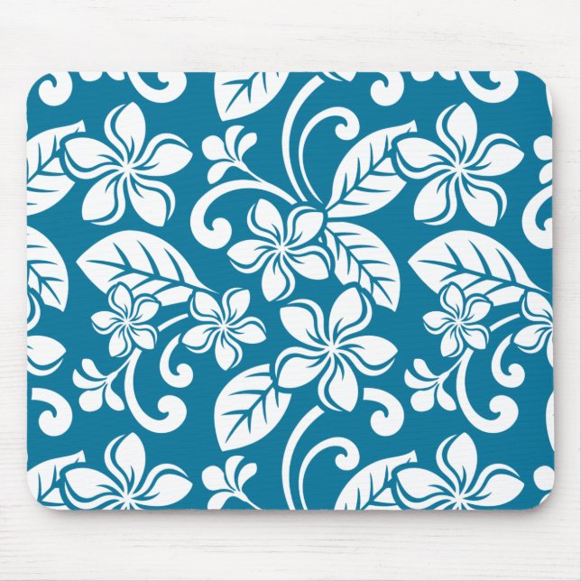 ISLAND PLUMERIA (CARIBBEAN BLUE) Mousepad (Front)