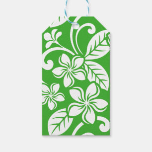 ISLAND PLUMERIA (CITRUS GREEN) GIFT TAGS
