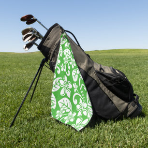ISLAND PLUMERIA (CITRUS GREEN) GOLF TOWEL