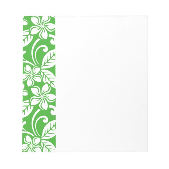 ISLAND PLUMERIA (CITRUS GREEN) NOTEPAD (Front)