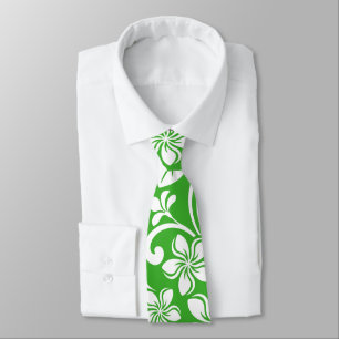 ISLAND PLUMERIA (CITRUS GREEN) TIE
