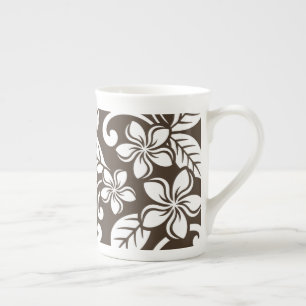 ISLAND PLUMERIA (COFFEE BROWN) BONE CHINA MUG