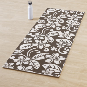 ISLAND PLUMERIA (COFFEE BROWN) YOGA MAT