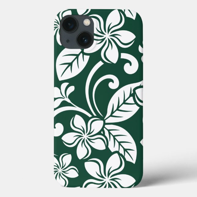 ISLAND PLUMERIA (FOREST GREEN) Case-Mate iPhone CASE (Back)