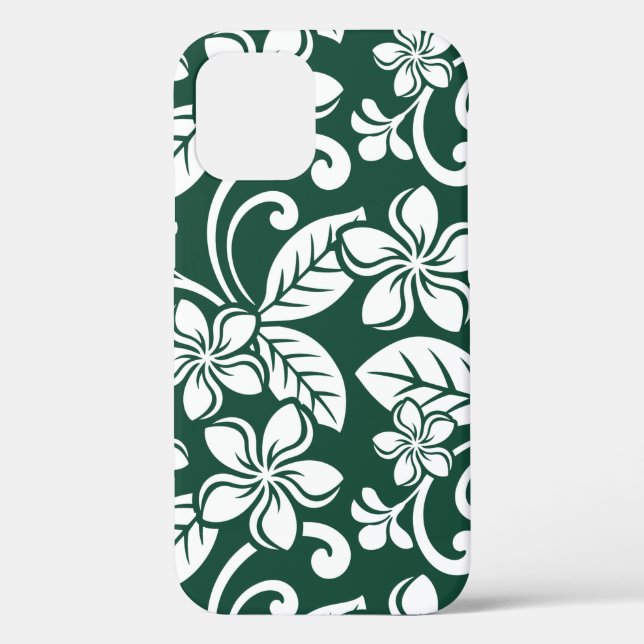 ISLAND PLUMERIA (FOREST GREEN) Case-Mate iPhone CASE (Back)