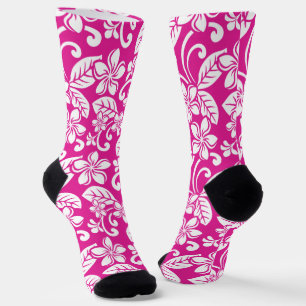 ISLAND PLUMERIA (HOT PINK) SOCKS