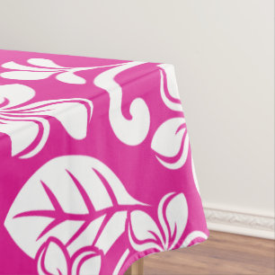 ISLAND PLUMERIA (HOT PINK) TABLECLOTH