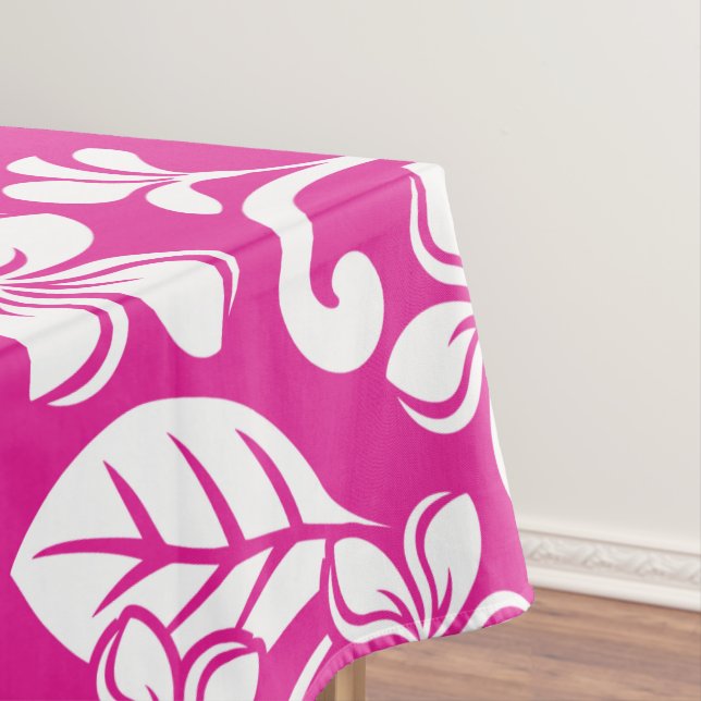 ISLAND PLUMERIA (HOT PINK) TABLECLOTH (In Situ)