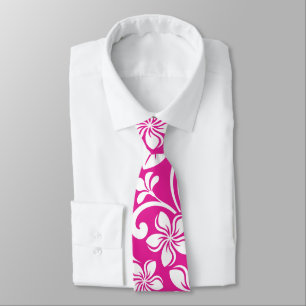 ISLAND PLUMERIA (HOT PINK) TIE