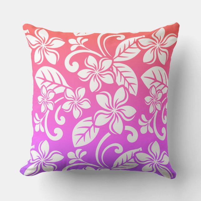 ISLAND PLUMERIA (IPANEMA) THROW PILLOW (Front)