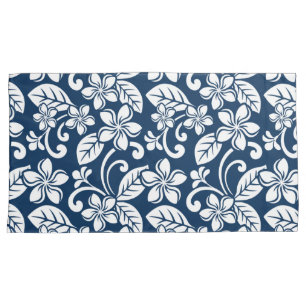 ISLAND PLUMERIA (NAVY BLUE) PILLOWCASE
