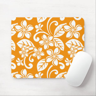 ISLAND PLUMERIA (ORANGE) MOUSE PAD