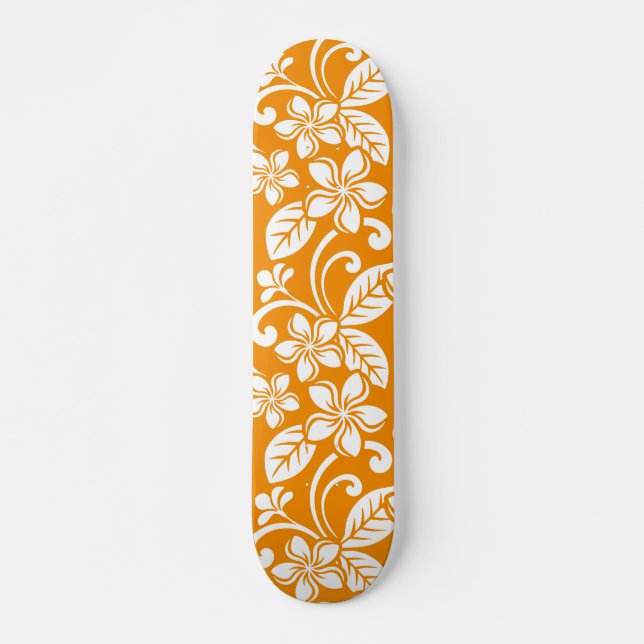 ISLAND PLUMERIA (ORANGE) SKATEBOARD (Front)