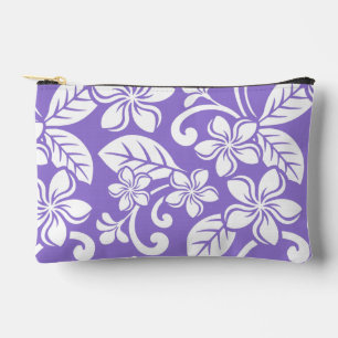 ISLAND PLUMERIA PATTERN IN LAVENDER ACCESSORY POUCH