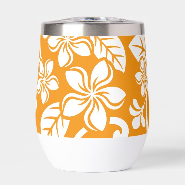 ISLAND PLUMERIA PATTERN IN ORANGE (Front)