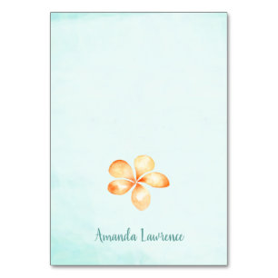 Island Plumeria Personalised Place Cards