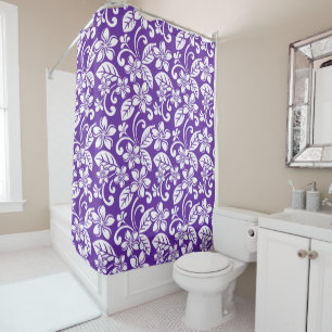 ISLAND PLUMERIA (PURPLE) SHOWER CURTAIN