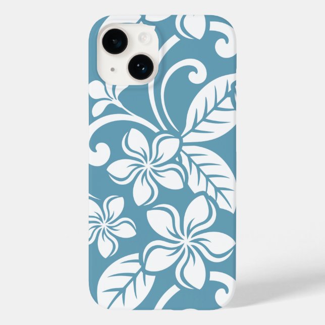 ISLAND PLUMERIA (SLATE BLUE) Case-Mate iPhone CASE (Back)