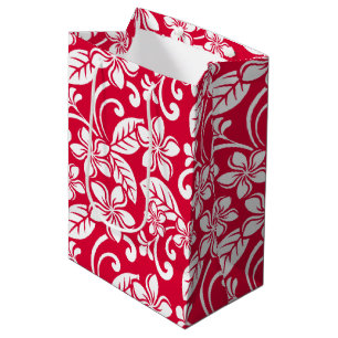 ISLAND PLUMERIA (STRAWBERRY RED) MEDIUM GIFT BAG