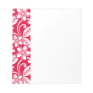 ISLAND PLUMERIA (STRAWBERRY RED) NOTEPAD