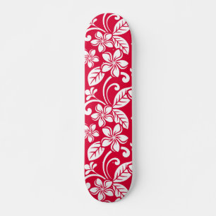 ISLAND PLUMERIA (STRAWBERRY RED) SKATEBOARD