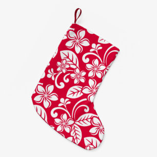ISLAND PLUMERIA (STRAWBERRY RED) SMALL CHRISTMAS STOCKING