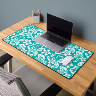 ISLAND PLUMERIA (TURQUOISE) DESK MAT
