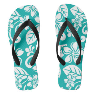 ISLAND PLUMERIA (TURQUOISE) JANDALS