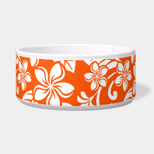 ISLAND PLUMERIA (VERY ORANGE) Ceramic Pet Bowl