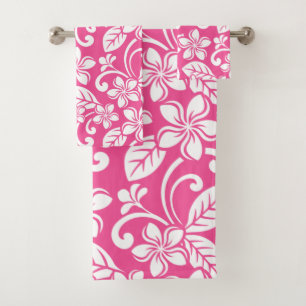 ISLAND PLUMERIA (WATERMELON PINK) BATH TOWEL SET