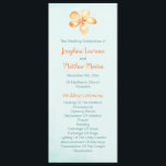 Island Plumeria Wedding Programs Programme<br><div class="desc">These wedding programs feature a watercolor plumeria flower. The front of the card has the ceremony and the back of the card lists the bridal party. These watercolor flower wedding programs are part of the Island Plumeria Wedding Collection which includes a full range of matching wedding stationery such as wedding...</div>