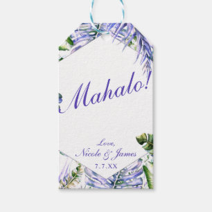 Island Purple Lilac Tropical Island Chic Wedding Gift Tags