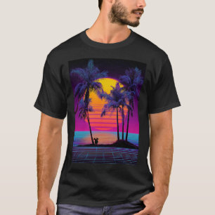 Island Squirrel at Neon Dusk T-Shirt