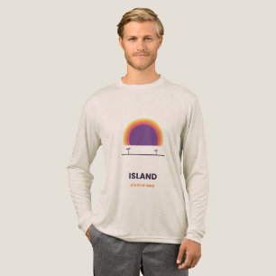 Island State of Mind Tropical Sunset T-Shirt Tri-Blend Shirt