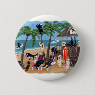 Island Summer Vacation Labradors 6 Cm Round Badge