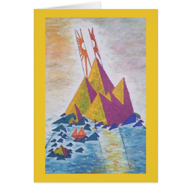 Island Sun Abstract Art / Digital Design on back (Front)