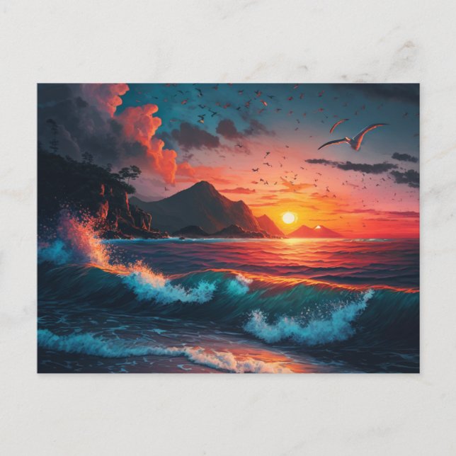 ISLAND SUNSET #1 POSTCARD (Front)