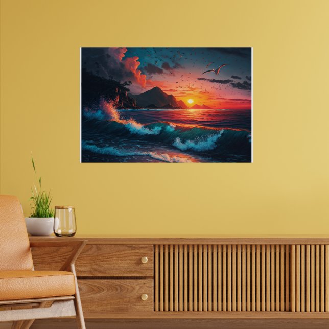 ISLAND SUNSET #1 POSTER (Living Room 2)